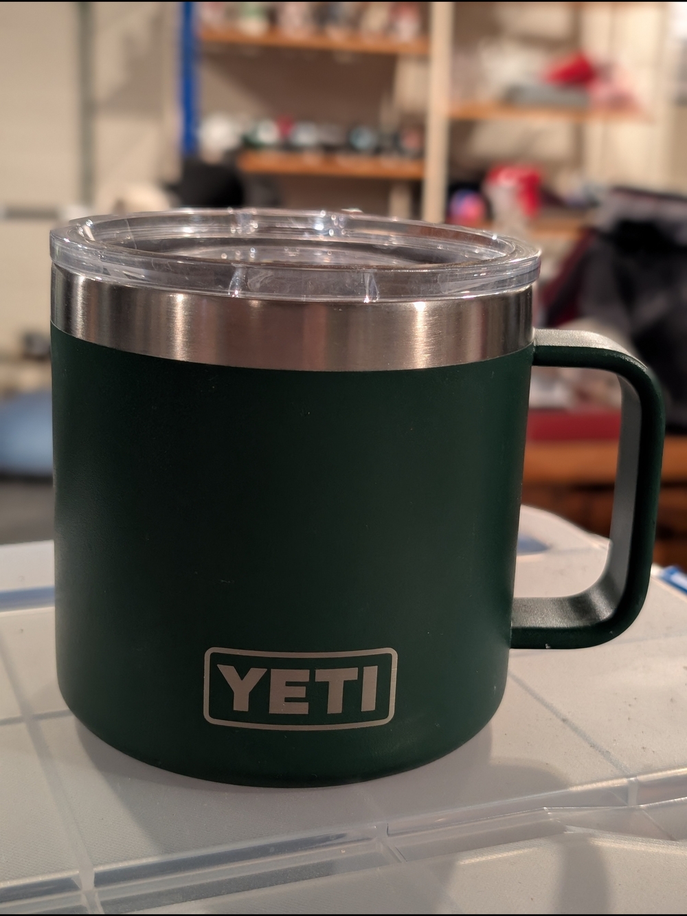 YETI Rambler 14 oz Stainless Steel Mug - Black Forest Green